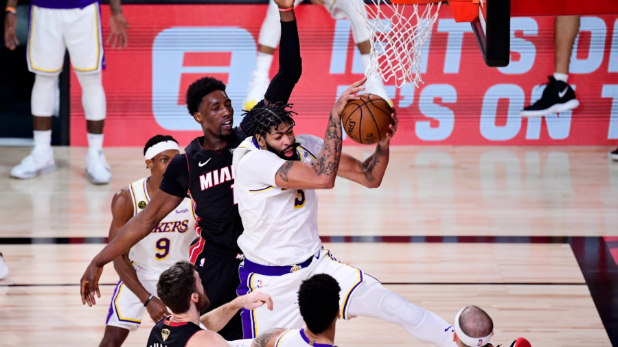 Photo via Douglas P. DeFelice / Getty Images
Photo taken of  Anthony Davis grabbing a rebound during last seasons NBA Finals.
