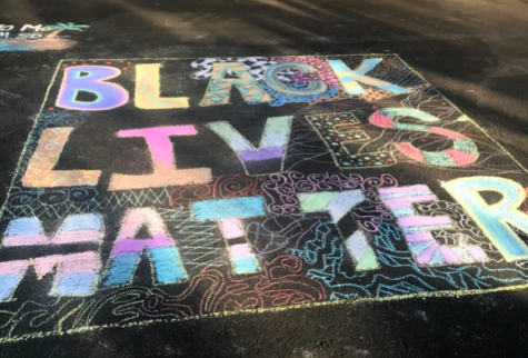 Chalk art in Civic Center Park in Oceanside, CA (July 5, 2020)

Photo via Savannah Dennis
