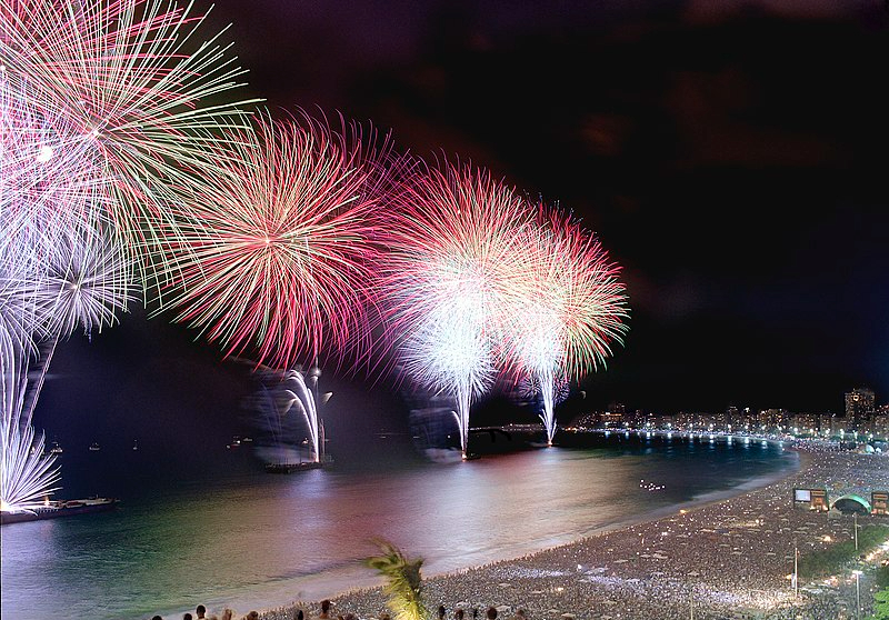 Fireworks on New Year's Day. Image via Wikipedia.