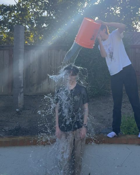 Seniors Dylan Printz and Zac Schmidt participating in the challenge. Image via Dylan Printz.